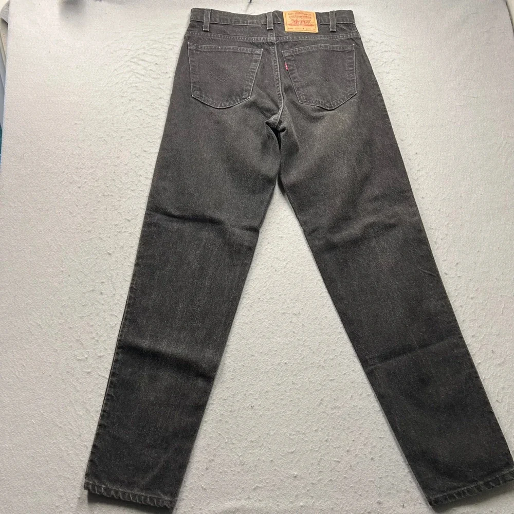 Levi's 550 Relaxed Fit Tapered Leg Jeans Black Wash W32 L34 Made in USA 550-0260